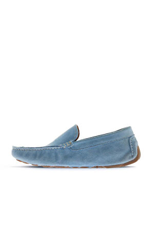 Bueno Shoes Mavi Açık Süet Erkek Loafer 05ms2022