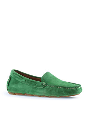 Bueno Shoes Yeşil Süet Kadın Loafer 05ws230