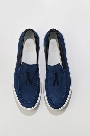Bueno Shoes Mavi Süet-napa Deri Erkek Loafer 03m10793