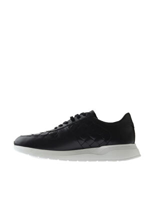 Bueno Shoes Siyah Spiro Deri Erkek Spor Ayakkabı 03m11655