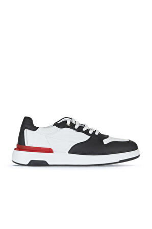 Bueno Shoes Siyah Beyaz Gyk Deri Erkek Spor Ayakkabı 03m28001