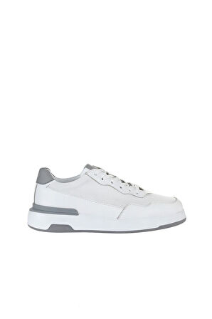 Bueno Shoes Beyaz Gri Napa Deri Erkek Spor Ayakkabı 03m28004