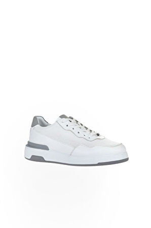 Bueno Shoes Beyaz Gri Napa Deri Erkek Spor Ayakkabı 03m28004
