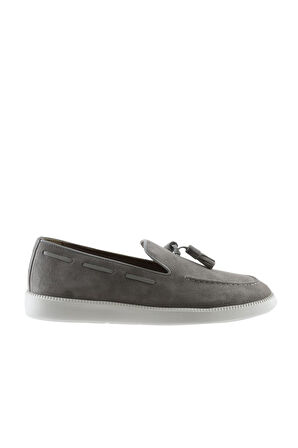 Bueno Shoes Gri Süet Erkek Loafer 03m28409