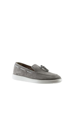 Bueno Shoes Gri Süet Erkek Loafer 03m28409