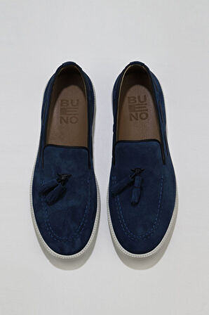 Bueno Shoes Mavi Süet Erkek Loafer 03m28409