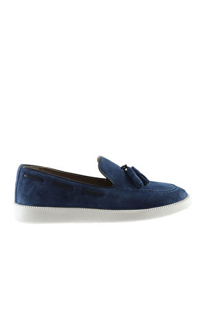 Bueno Shoes Mavi Süet Erkek Loafer 03m28409