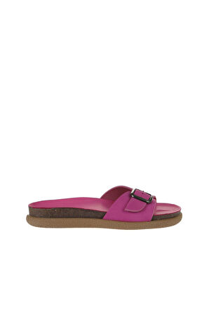 Bueno Shoes Fuşya Nubuk Kadın Düz Terlik 01ws11003