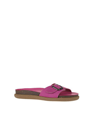 Bueno Shoes Fuşya Nubuk Kadın Düz Terlik 01ws11003