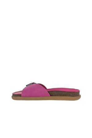 Bueno Shoes Fuşya Nubuk Kadın Düz Terlik 01ws11003