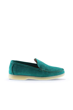 Bueno Shoes Yeşil Süet Kadın Loafer 05ws102