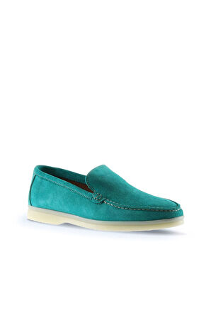 Bueno Shoes Yeşil Süet Kadın Loafer 05ws102