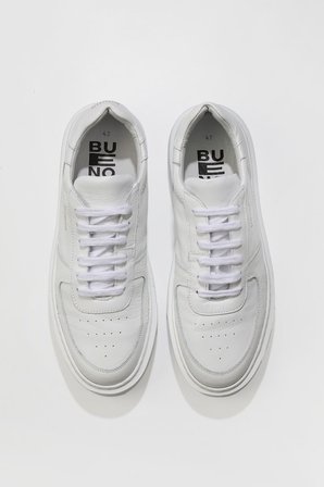 Bueno Shoes Beyaz Flotter Deri Erkek Spor Ayakkabı 01mu10405