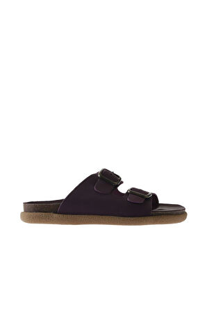 Bueno Shoes Mor Nubuk Kadın Düz Terlik 01ws11001
