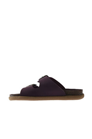 Bueno Shoes Mor Nubuk Kadın Düz Terlik 01ws11001