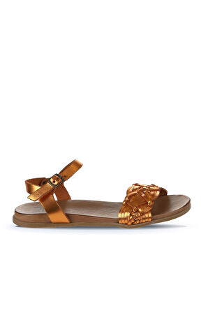 Bueno Shoes Turuncu Parlak Deri Kadın Sandalet 01wu4262