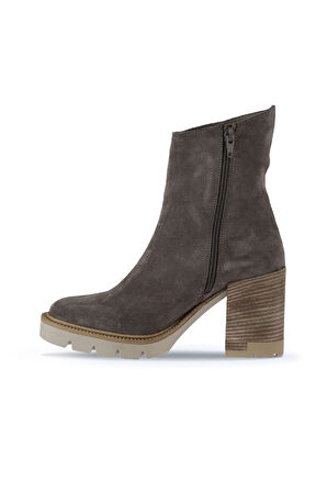 Bueno Shoes Vizon Süet Kadın Topuklu Bot 01wv0500