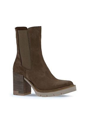 Bueno Shoes Taba Süet Kadın Topuklu Bot 01wv0508