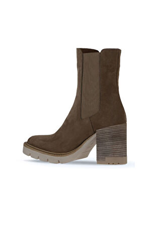 Bueno Shoes Taba Süet Kadın Topuklu Bot 01wv0508