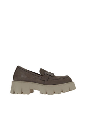 Bueno Shoes Vizon Nubuk Kadın Dolgu Topuklu Ayakkabı 01wv4603
