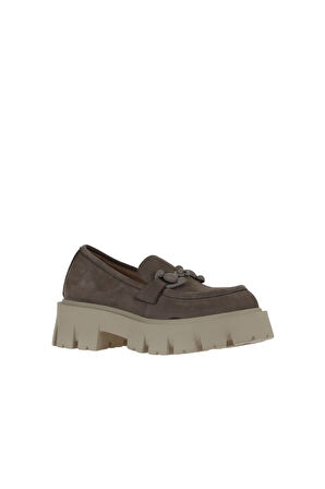 Bueno Shoes Vizon Nubuk Kadın Dolgu Topuklu Ayakkabı 01wv4603