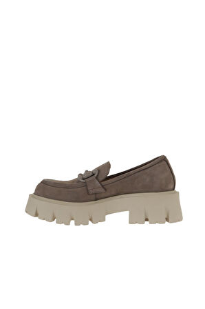 Bueno Shoes Vizon Nubuk Kadın Dolgu Topuklu Ayakkabı 01wv4603