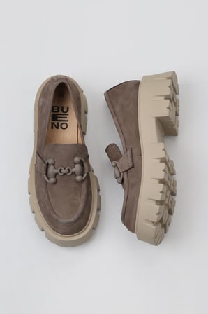 Bueno Shoes Vizon Nubuk Kadın Dolgu Topuklu Ayakkabı 01wv4603