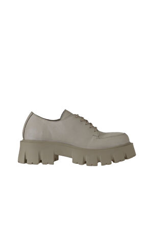 Bueno Shoes Bej Deri Kadın Dolgu Topuklu Ayakkabı 01wv4604