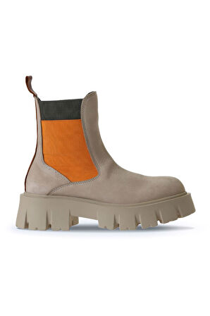 Bueno Shoes Bej Multi Deri Kadın Düz Bot 01wv4613