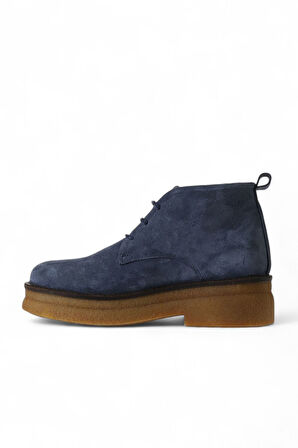 Bueno Shoes Mavi Süet Kadın Düz Bot 01wv0200
