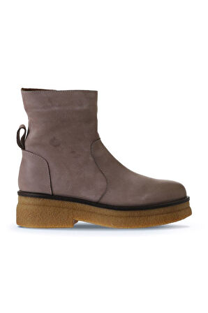 Bueno Shoes Bej Nubuk Kadın Düz Bot 01wv0202