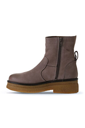 Bueno Shoes Bej Nubuk Kadın Düz Bot 01wv0202