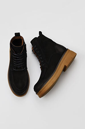 Bueno Shoes Siyah Nubuk Kadın Topuklu Bot 01wv0213