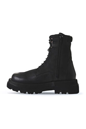 Bueno Shoes Siyah Nubuk Kadın Dolgu Topuklu Bot 01wv1000