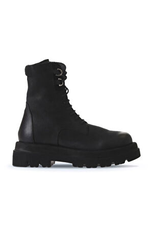 Bueno Shoes Siyah Nubuk Kadın Dolgu Topuklu Bot 01wv1000