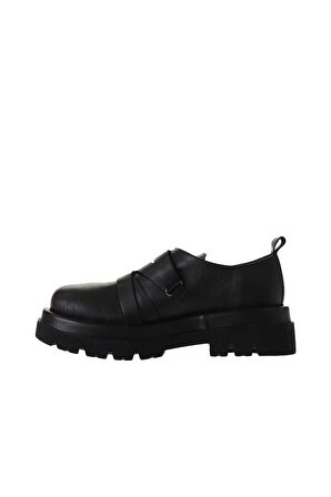 Bueno Shoes Siyah Siyah Deri Kadın Klasik Ayakkabı 01wv1008