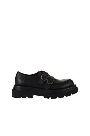 Bueno Shoes Siyah Deri Kadın Klasik Ayakkabı 01wv1012