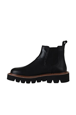 Bueno Shoes Siyah Deri Kadın Düz Bot 01wv10200