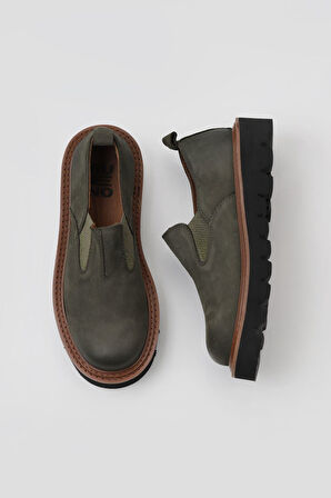 Bueno Shoes Haki Koyu Nubuk Kadın Dolgu Topuklu Ayakkabı 01wv10207