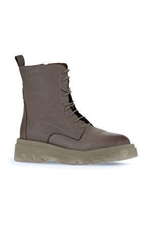 Bueno Shoes Vizon Açık Deri Kadın Düz Bot 01wv1500