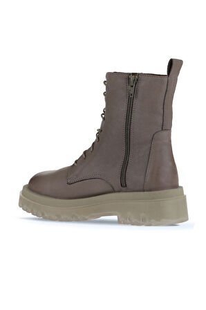 Bueno Shoes Vizon Açık Deri Kadın Düz Bot 01wv1500