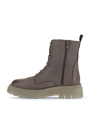 Bueno Shoes Vizon Açık Deri Kadın Düz Bot 01wv1500