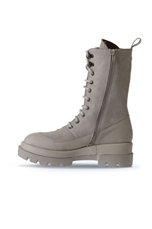 Bueno Shoes Bej Deri-süet Kadın Dolgu Topuklu Bot 01wv2901