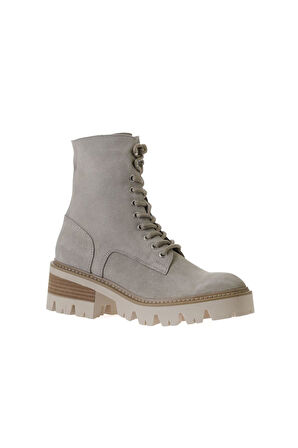 Bueno Shoes Bej Süet Kadın Topuklu Bot 01wv3302