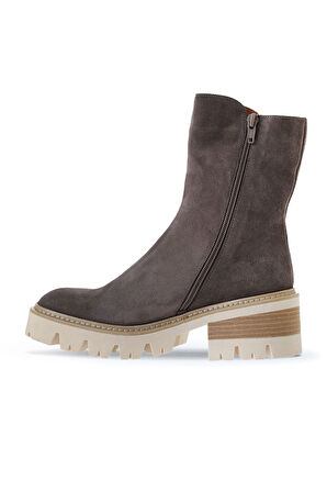 Bueno Shoes Vizon Süet Kadın Topuklu Bot 01wv3303