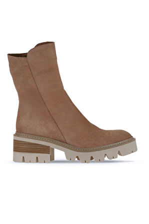 Bueno Shoes Pudra Süet Kadın Topuklu Bot 01wv3303