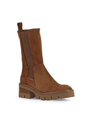 Bueno Shoes Taba Açık Süet Kadın Topuklu Bot 01wv3308