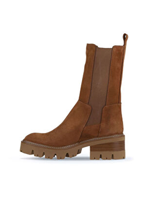 Bueno Shoes Taba Açık Süet Kadın Topuklu Bot 01wv3308