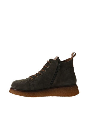 Bueno Shoes Haki Süet Kadın Düz Bot 01wv5204