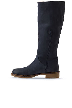 Bueno Shoes Mavi Nubuk Kadın Topuklu Çizme 01wv6000
